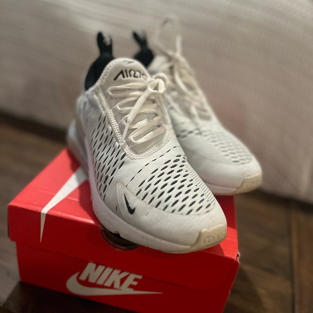 Nike White Sneakers with Breathable Mesh and Chunky Midsole
